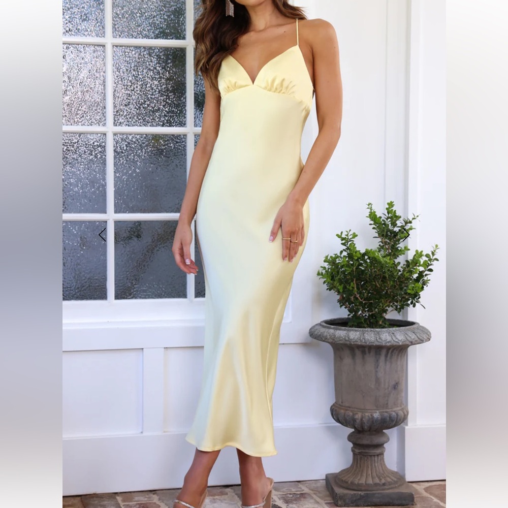 NWT Hello Molly Always Love Yourself Satin Midi Dress